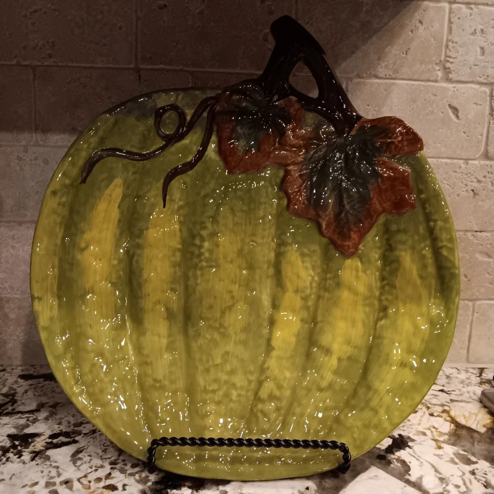 Glazed Ceramic Pumpkin - Picture 3 of 3